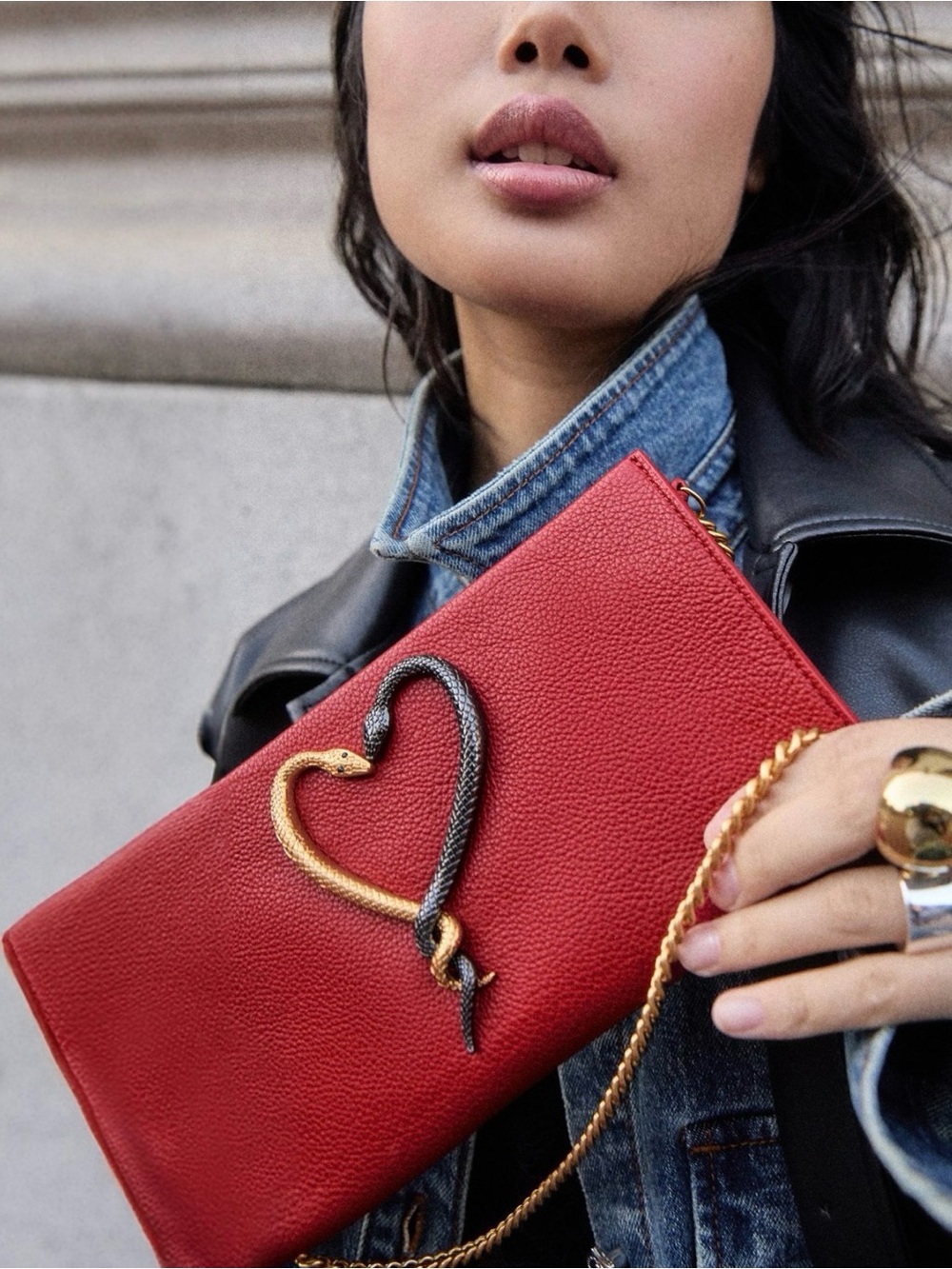 Rebecca Minkoff Year of the Snake Heart Clutch